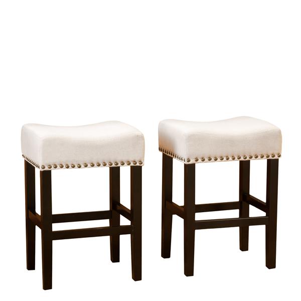 Tabouret Bernadette de Best Selling Home Decor, beige, ens. de 2