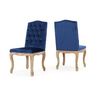 Best Selling Home Decor Bermuda Tufted Velvet Dining Chair - Blue - Set of 2