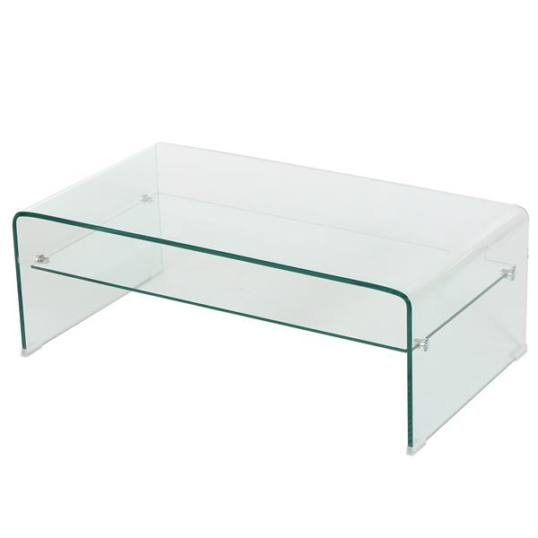 Best Selling Home Decor Laraine Coffee Table - Tempered Glass