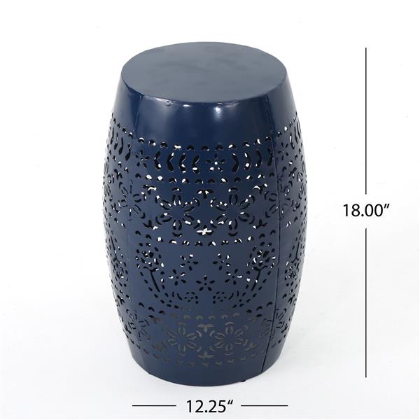 Table d'appoint Teresa de Best Selling Home Decor, 12,25 po x 18 po, bleu foncé