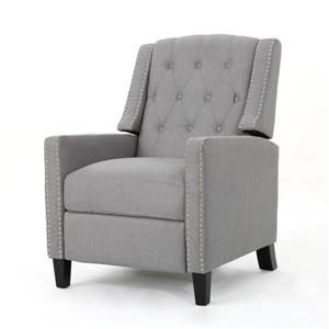 Fauteuil inclinable en tissu capitonné Iris de Best Selling Home Decor, gris