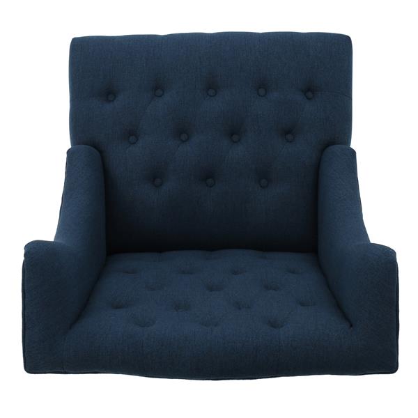 Best Selling Home Decor Elise High Back Fabric Accent Chair - Dark Blue