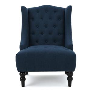 Best Selling Home Decor Elise High Back Fabric Accent Chair - Dark Blue