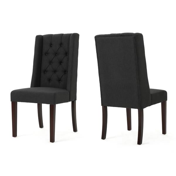 Decor Pensacola Fabric Dining Chair, Black Dining Room Chairs Set Of 2
