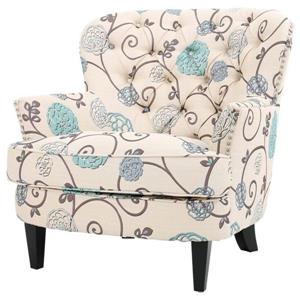 Fauteuil d'appoint en tissu Tafton de Best Selling Home Decor, crème