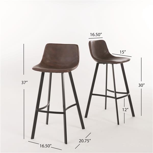 Best Selling Home Decor Desdemona Bar Stool - Brown - Set of 2