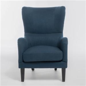 Fauteuil d'appoint en tissu Lorenzo de Best Selling Home Decor, bleu-gris