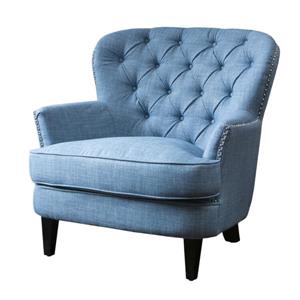 Fauteuil d'appoint en tissu Tafton de Best Selling Home Decor, bleu pâle
