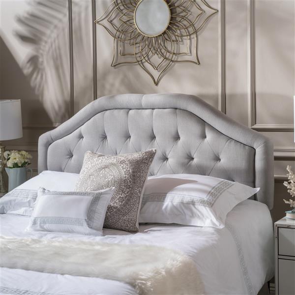 Best Ing Home Decor Felix Tufted, Gray Tufted Bed Frame Queen