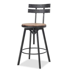 Tabouret de bar en bois Alisa de Best Selling Home Decor, brun argenté