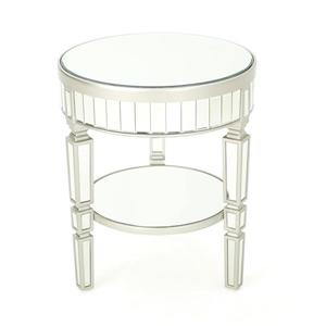 Table d'appoint ronde Will de Best Selling Home Decor, 20 po x 23,75 po, argent