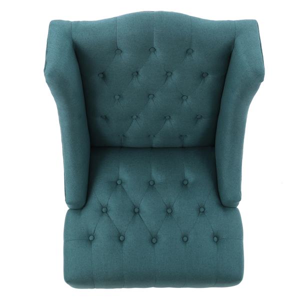 Best Selling Home Decor Elise High Back Fabric Accent Chair - Turquoise