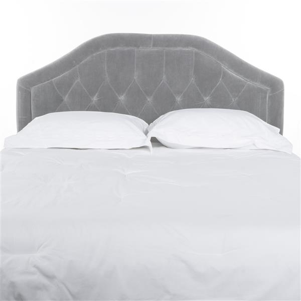 Best Selling Home Decor Felix Tufted Fabric Headboard - Queen - Light Gray