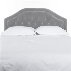 Tête de lit en tissu capitonné Felix de Best Selling Home Decor, grand lit, gris pâle