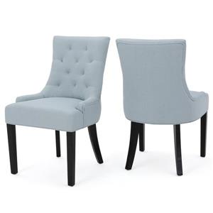Best Selling Home Decor Angelique Fabric Dining Chair - Blue/Gray - Set of 2