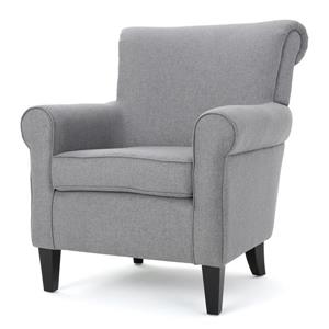 Fauteuil d'appoint en tissu Roseville de Best Selling Home Decor, gris pâle