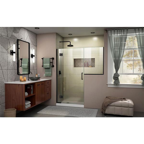 DreamLine Unidoor-X Shower Door - 60.5-in x 72-in - Satin Black