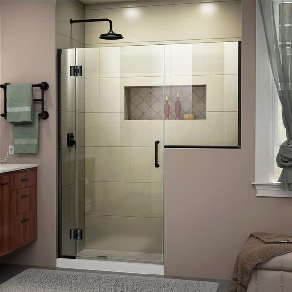 DreamLine Unidoor-X Shower Door - 60.5-in x 72-in - Satin Black