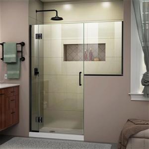 Porte de douche pivotante Unidoor-X DreamLine, 58-58,5 po x 72 po, noir
