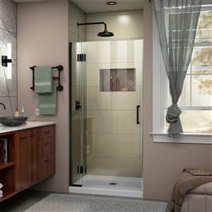 Porte de douche Unidoor-X DreamLine, 34-34 po x 72 po, noir satiné