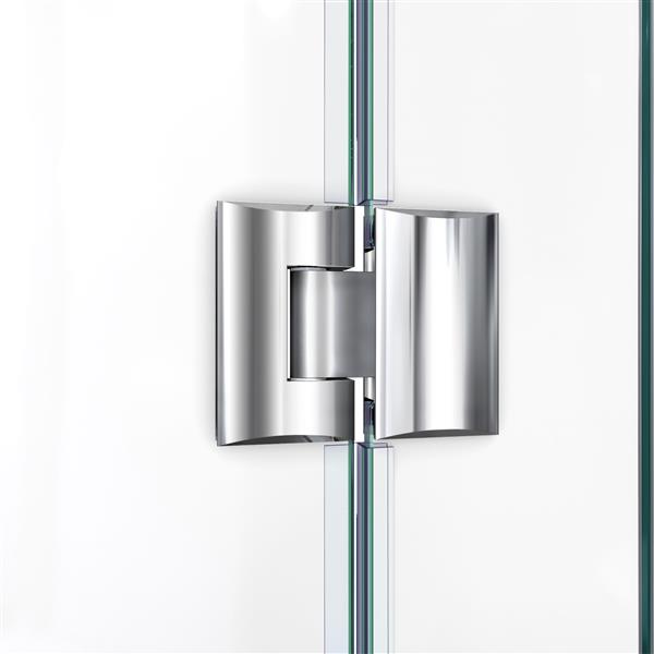 DreamLine Unidoor-X Frameless Shower Door - 63.5-in x 72-in - Nickel