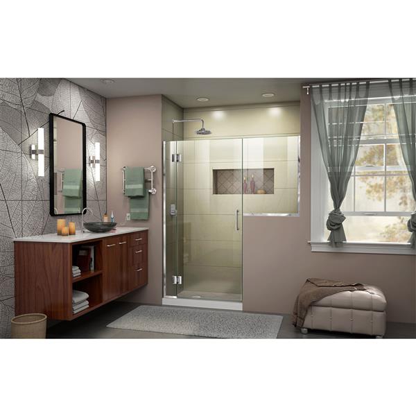DreamLine Unidoor-X Shower Door - 67.5-in x 72-in - Chrome