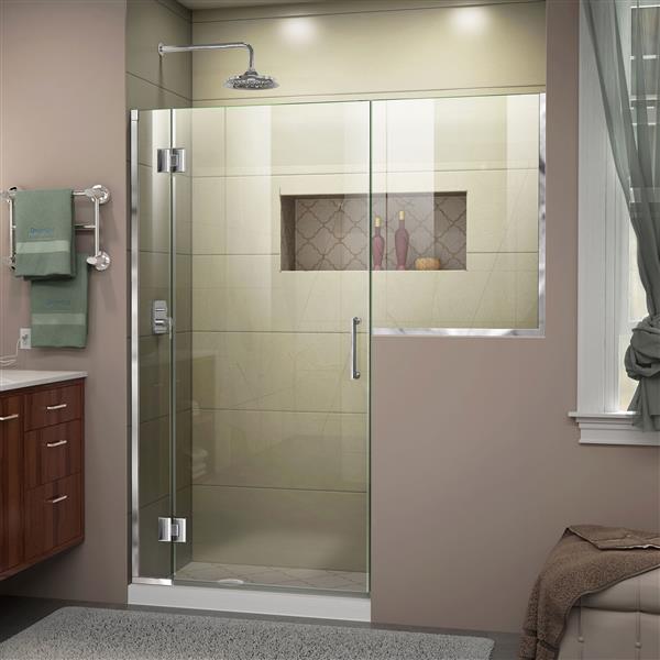 DreamLine Unidoor-X Shower Door - 67.5-in x 72-in - Chrome