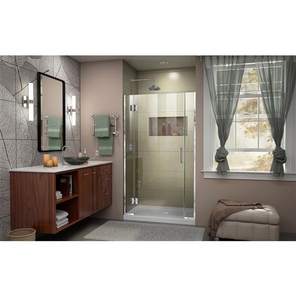 DreamLine Unidoor-X Shower Door - 40.5-in x 72-in - Chrome
