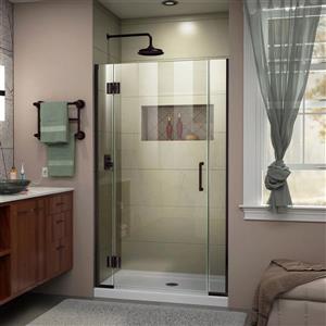 Porte de douche Unidoor-X DreamLine, 41-41,5 po x 72 po, bronze huilé