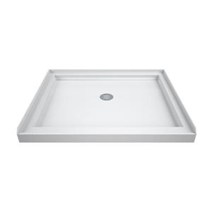 DreamLine SlimLine Alcove Shower Base - Acrylic - 42-in x 42-in - White