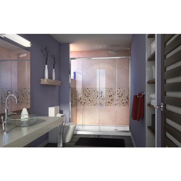 Ensemble de douche en alcôve Visions DreamLine, 36 po, chrome