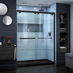 DreamLine Encore Alcove Shower Kit - 36-in - Right Drain - Satin Black