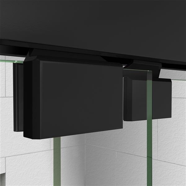 DreamLine Encore Alcove Shower Kit - 36-in - Left Drain - Satin Black