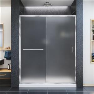 DreamLine Infinity-Z Alcove Shower Kit - 30-in - Center Drain - Chrome