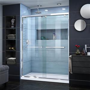 DreamLine Encore Alcove Shower Kit - 36-in x 60-in - Left Drain - Chrome