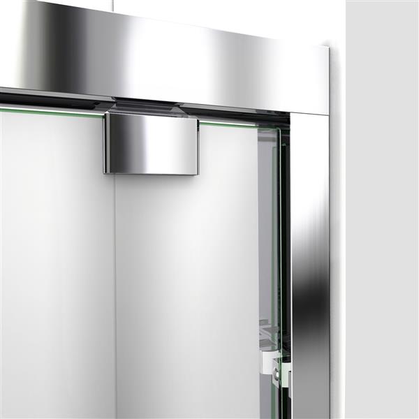 DreamLine Encore Alcove Shower Kit - 30-in - Right Drain Base - Chrome