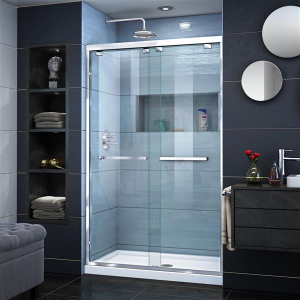DreamLine Encore Alcove Shower Kit - 32-in x 48-in - Center Drain ...