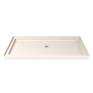 Base de douche en alcôve SlimLine de DreamLine, acrylique, 36 po x 54 po, crème