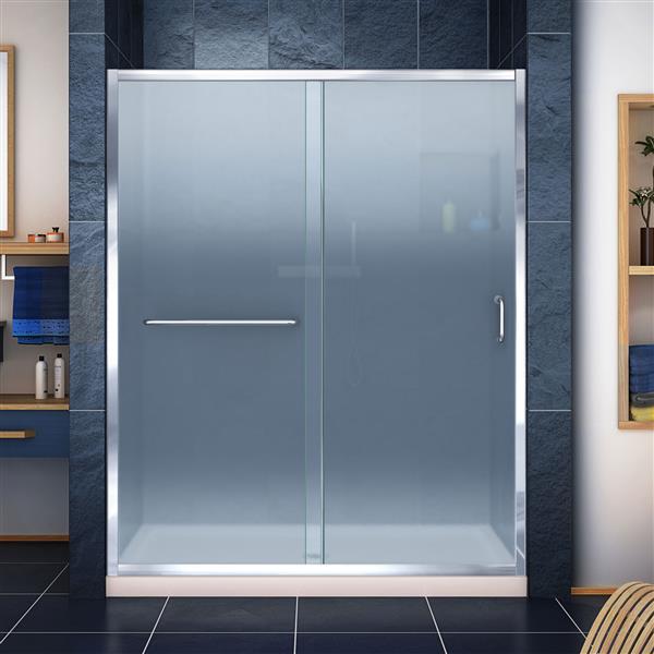 Dreamline Infinity Z Alcove Shower Kit, Dreamline Infinity Z Frameless Sliding Shower Door