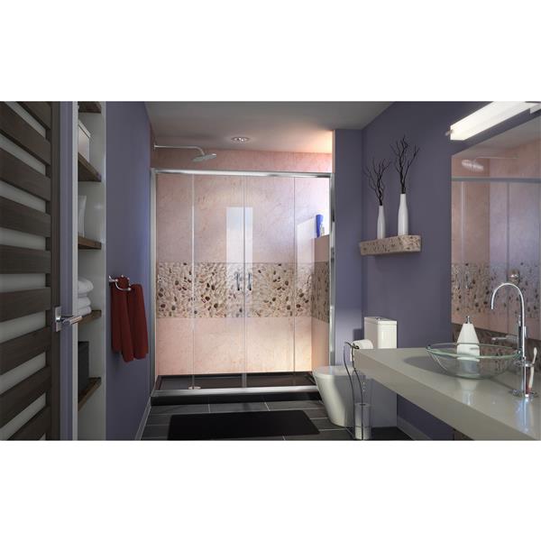 DreamLine Visions Alcove Shower Kit - 36-in x 60-in - Left Drain Base