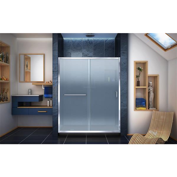 DreamLine Infinity-Z Alcove Shower Kit - 32-in - Glass Panels - Chrome