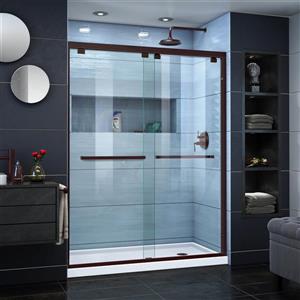 Ensemble de douche Encore de DreamLine, 36 po x 60 po, bronze huilé