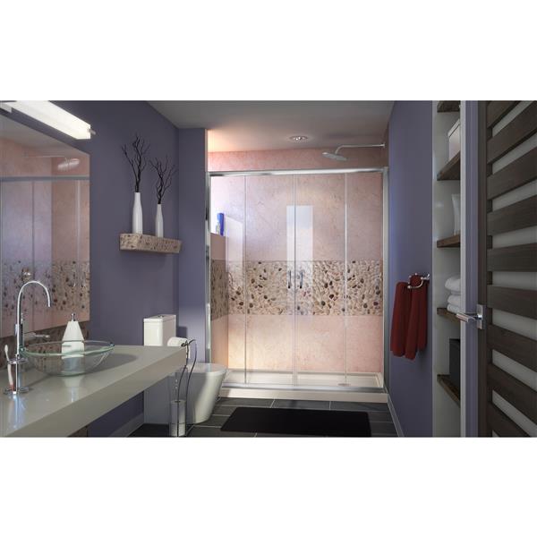 DreamLine Visions Alcove Shower Kit - 30-in x 60-in- Right Drain