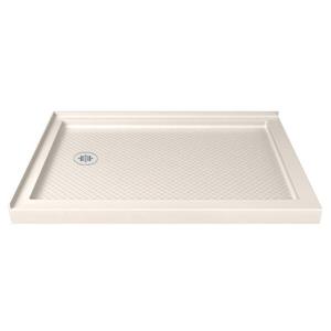 Base de douche en coin SlimLine de DreamLine, 36 po x 48 po, crème