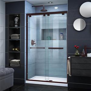 DreamLine Encore Alcove Shower Kit - 36-in - Center Drain - Dark Bronze