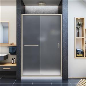 DreamLine Infinity-Z Alcove Shower Kit - 36-in x 48-in - Nickel