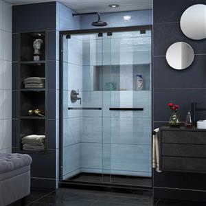 Ensemble de douche en verre Encore de DreamLine, 32 po x 48 po, noir satiné