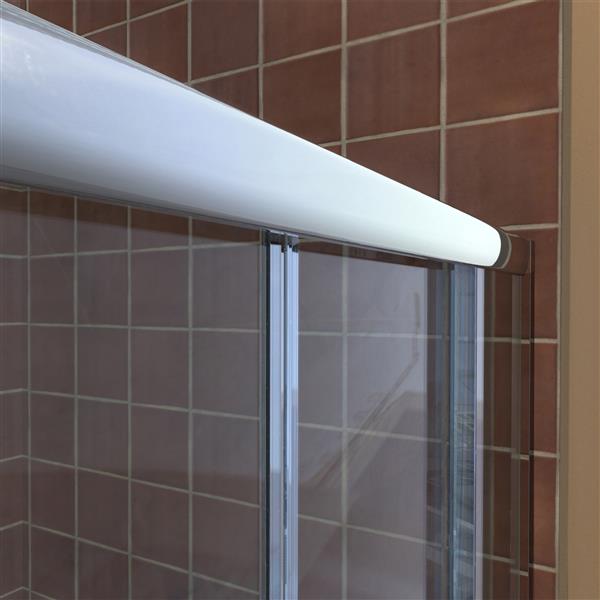 DreamLine Visions Alcove Shower Kit - 32-in- Left Drain - Brushed Nickel