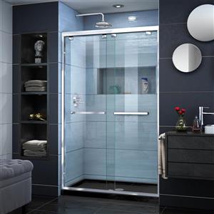 DreamLine Encore Alcove Shower Kit - 32-in x 48-in - Glass Panels - Chrome