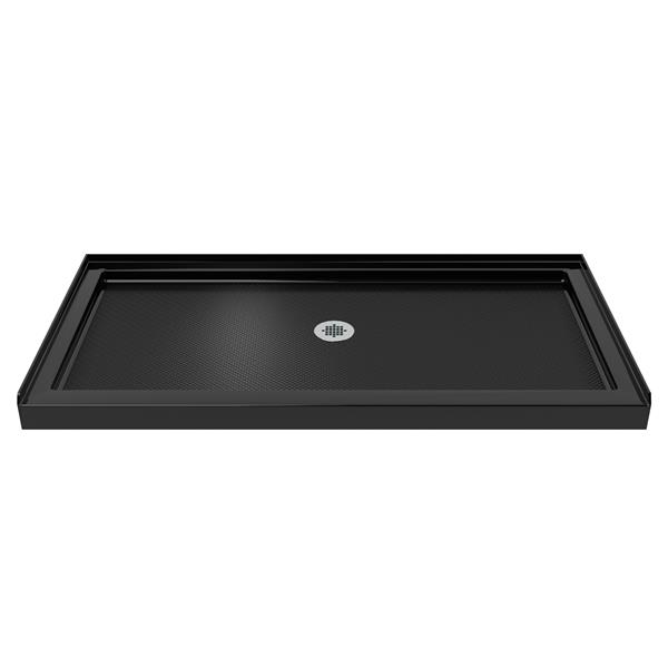 Base de douche en acrylique SlimLine de DreamLine, 32 po x 60 po, noir